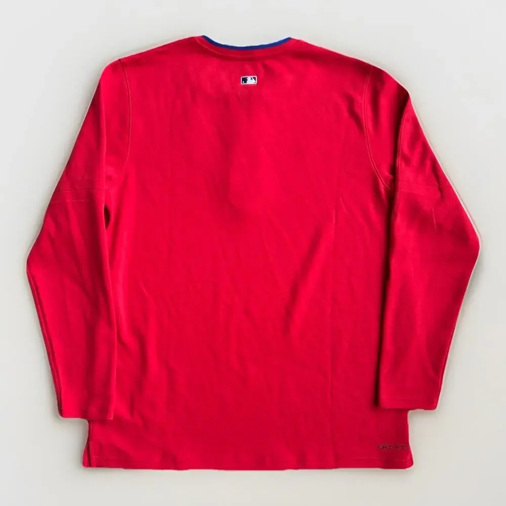 Philadelphia Phillies Nike Pullover Men's Size Large 1/4 Zip Red MLB Baseball